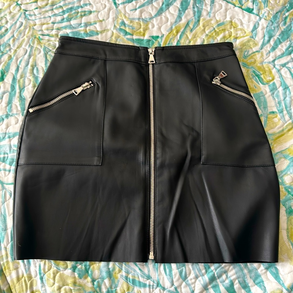 Black Express pleather skirt